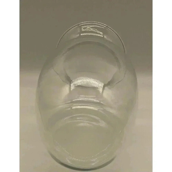 Flower Vase Clear Blown Glass 8" Tall Simple And Elegant - Picture 3 of 4